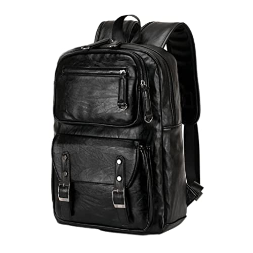 Mochila De Cuero Real Retro Mochilas Portátiles Campus College Bag Hombre Casual Mochila De Cuero Genuino Mochila Para Escuela Mochilas Escolares Male Business School Office Ocio Viajes Ordenador Cover
