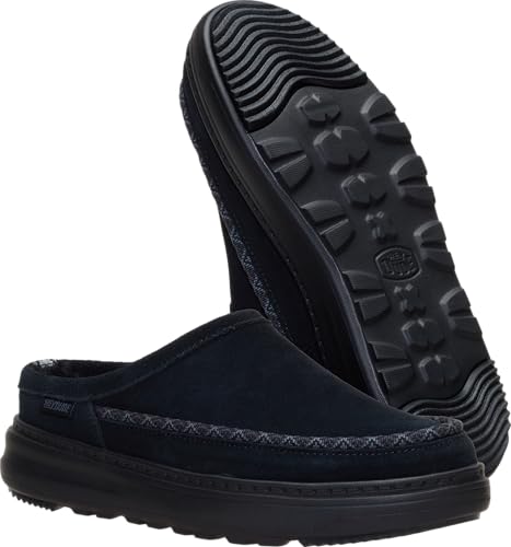 Image of HEYDUDE Women's Remi Toastee Suede Clog Slip On Shoe | Lightweight Easy On Sherpa Lined | Durable Grip Outsole