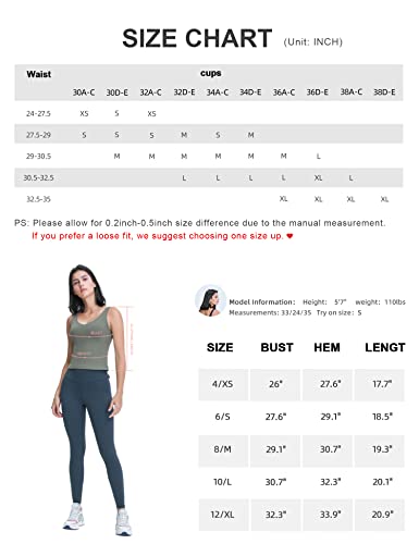 Poshdivah Women Sports Bra Longline Padded Tank Top Naked Feeling Workout Fitness Running Yoga Tops Yellow Small #TOP3