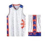 Camiseta de Baloncesto Niños Traje de Ropa Deportiva, Basketball Jersey Set Juego de Camiseta sin Mangas y Pantalones para Pequeños Baloncesto para Niños
