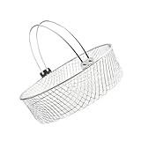 Baluue Edelstahl Ofenkorb für Airfryer und Elektrischen Ofen Hitzebeständiges Dörrgitter zum Lufttrocknen von Früchten und Nüssen Robustes Sieb für Heißluftfritteuse und Backofen Leicht