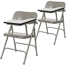 Flash Furniture Ralph Premium Steel Folding Chair with Left Handed Tablet Arm Pack of 2