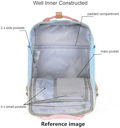 Image of MOCA Himwari Series Waterproof 13-Inch Laptop Backpack for Mens & Womens - Lightweight Multi-Pocket Travel, Work, & College School Daypack Men Women Teens