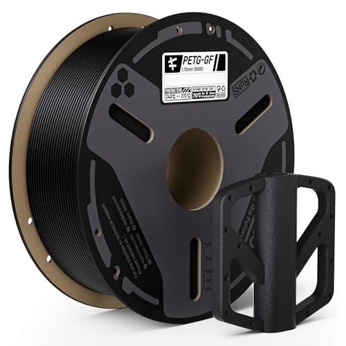 Image of ELEGOO Glass Fiber PETG Filament 1.75mm Black 1KG, PETG-GF 3D Printing Filament High Stiffness, Electrical Insulation and Weather Resistant 1KG(2.2lbs) Spool Fits for Most FDM 3D Printers