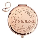 CDIXlmuz Cadeau Nounou Noel,Idee Cadeau Nounou Miroir De Poche,Cadeau Nounou Original,Cadeau pour Nounou,Cadeau Mamie,Cadeau pour Mamie,Idee Cadeau Mamie,Cadeau Mamie Original