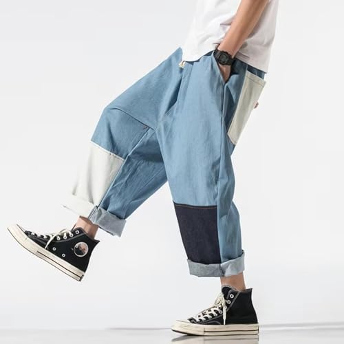 Streetwear Mens Jeans Pants Ankle-Length Harajuku Style Casual Jeans Men Jogging Denim Pant Male2