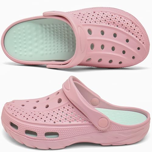 Image of ChayChax Men's and Women's Arch Support Clogs Garden Shoes Slip-on Outdoor Beach Water Sandals with Removable Cushion Footbed