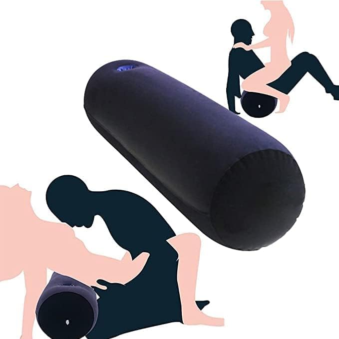Dooisuue Almohada Cilindro Almohada Hinchable Yoga Cojín Hinchable Azul Cómodo Cojín Sofá D0306'5