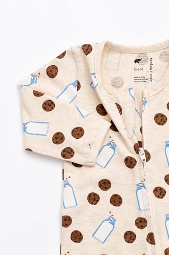Image of monica + andy Double Zipper One Piece, 100% Organic Baby Clothes for Girls & Boys, Unisex, Preemie, Newborn & Infant Sizes