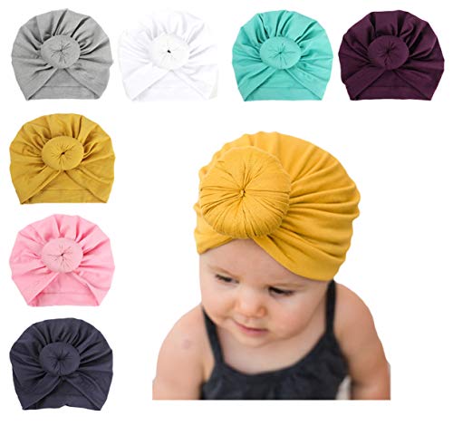 DANMY Baby Beanie Hat,Fleece Lined Infant Newborn Toddler Winter Warm Knit Cap for Little Boys Girls, Winter Warm Hat (6-30 Months, White/Pink/Yellow)