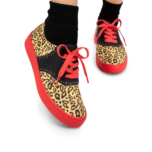 Image of Hot Chocolate Design All-Day Women's Lace-Up Sneakers | Canvas Upper, Cushioned Footbed with Arch Support, Flexible Rubber Outsole, Vegan Construction, Casual Everyday Sneakers