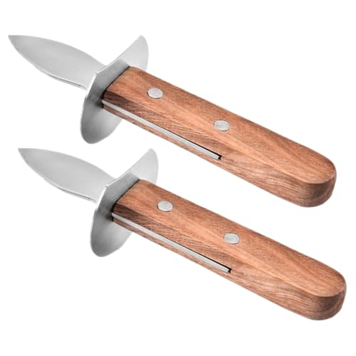 GLEAVI 2pezzi Coltello per Ostriche in Acciaio Inossidabile Utensile per Sgusciare Ostriche Utensile per Aprire e Ristorante