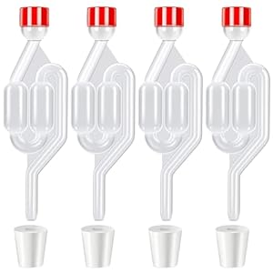 Cuidakj 4 Stück Gärröhrchen mit Stopfen HOME