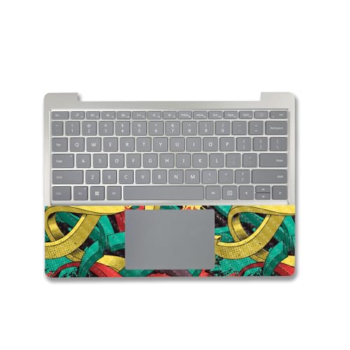 Image of MightySkins Carbon Fiber Skin Compatible with Microsoft Surface Laptop Go 3 (2023) Full Wrap Kit - Triadic Arrows | Protective, Durable Textured Carbon Fiber Finish | Easy to Apply | Made in The USA
