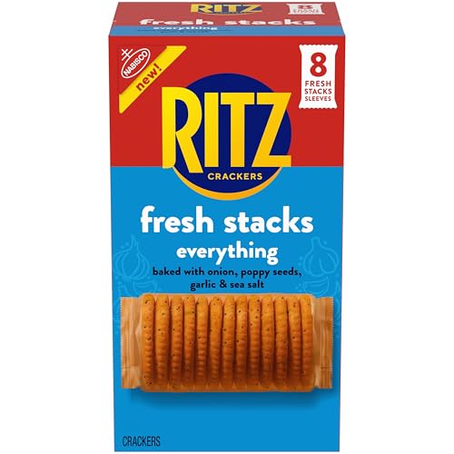Image of RITZ Fresh Stacks Everything Crackers, 8 Multi Snack Packs | Travel Snacks, Individually Wrapped