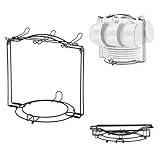 YOLIFE Tea Cup Holder for Countertop, Metal Cup and Saucer Display Stand, Foldable Tea Station Organizer, Espresso Coffee Cups Rack for Home or Bar Decor