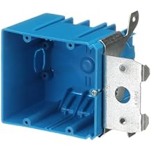Carlon B234ADJ Outlet Box, New Work, 2 Gang, 3-5/8-Inch Length by 5-5/8-Inch Width by 3-Inch Depth, Blue