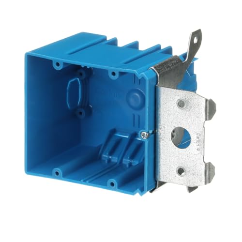 Carlon B234ADJ Outlet Box, New Work, 2 Gang, 3-5/8-Inch Length by 5-5/8-Inch Width by 3-Inch Depth, Blue, 16-Pack by Carlon - Used condition - CA$22.53