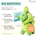 Tickle & Main Big Brother Gift Dinosaur Stuffed Animal Set - 3-Piece, Green, Ages 2+ - Sibling Matching Plush Dinosaurs with Stand Taller Together Book - Sibling Gifts