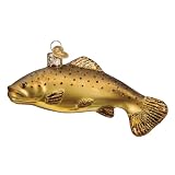 Old World Christmas Brown Trout Glass Blown Ornament