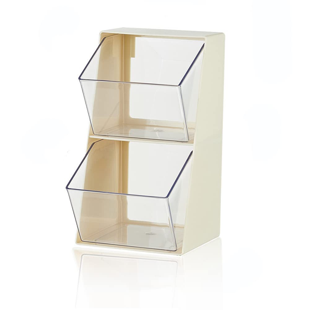 Tea Bag Storage Organizer Tea Bag Holder Box Container, Countertop Organizer Storage Station for Coffee, Tea, Sugar Packets, Creamers, Drink Pods, Packets for Home Kitchen Office Coffee Bar, 1PC