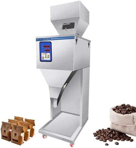 Automatic Weighing Filling Machine for Powder, Adjustable Dispenser with Foot Pedal, Ideal for Tea, Seeds, Grains, and Bag Packing - High Precision & Efficiency