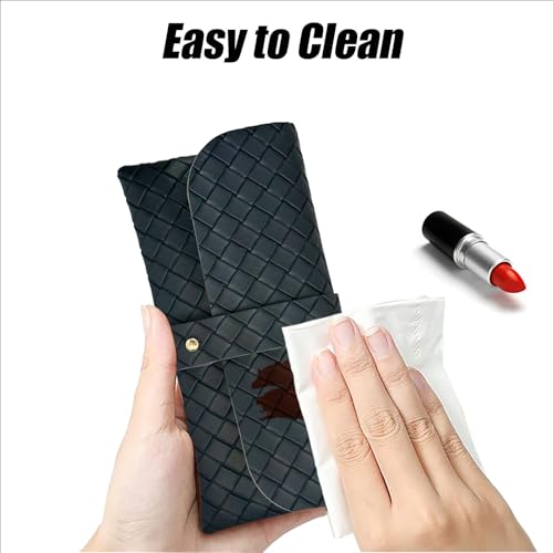 Image of Glasses storage bag Travel sunglasses myopia glasses storage bag Fashion leather storage bag