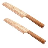 Core Bamboo 100% Organic Bread Slicer Knife, 2-Pack