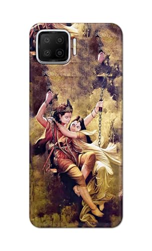 Image of Printed Hard Back Cover for Oppo F17 Back Cover (Radha Krishna Love -J1) -190724(EA)