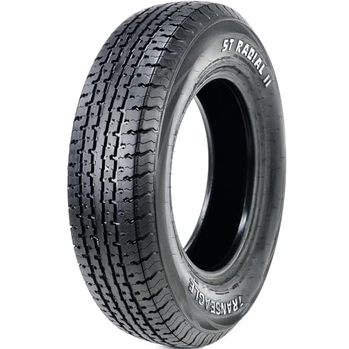 Set of 4 (FOUR) Transeagle ST Radial II Steel Belted Premium Trailer Radial Tires-ST205/75R15 205/75/15 205/75-15 107/102N Load Range D LRD 8-Ply (RWL) RWL Raised White Letters