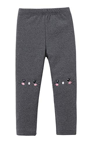 IRELIA Winter Girls Cotton Fleece Lined Leggings Pants Heather Gray S - image 3