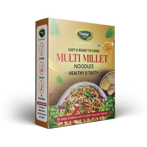 Image of Thanjai Natural Noodles 180 Grams X 4 Varieties (720 Grams) of Homemade Natural Corn | Karuppu Kavuni | Horsegram and Multi Millets Noodles (No Preservatives, No Chemicals, No Artificial Extract)