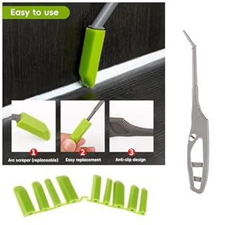TorSor Silicone Caulking Tools Caulk Silicone Sealant Finishing Tool with 9 Rubber Tips Spreader Spatulas Applicator for Tight Spaces Kitchen Window Sink Tile Grout Windshield Adhesive Glass Glue