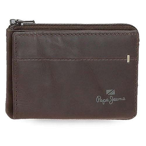 Pepe Jeans Staple Porte-Monnaie avec Porte-Cartes Marron 11x7x1,5 cm Cuir, Marron, Talla única, Porte-Monnaie avec Porte-Cartes