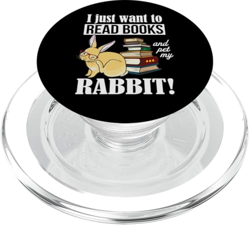 Funny Reading Glasses Kids Read Books & Pet Rabbit Lover PopSockets PopGrip per MagSafe
