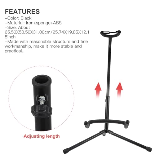 Support de guitare pliable en fer avec mousse de protection - 4
