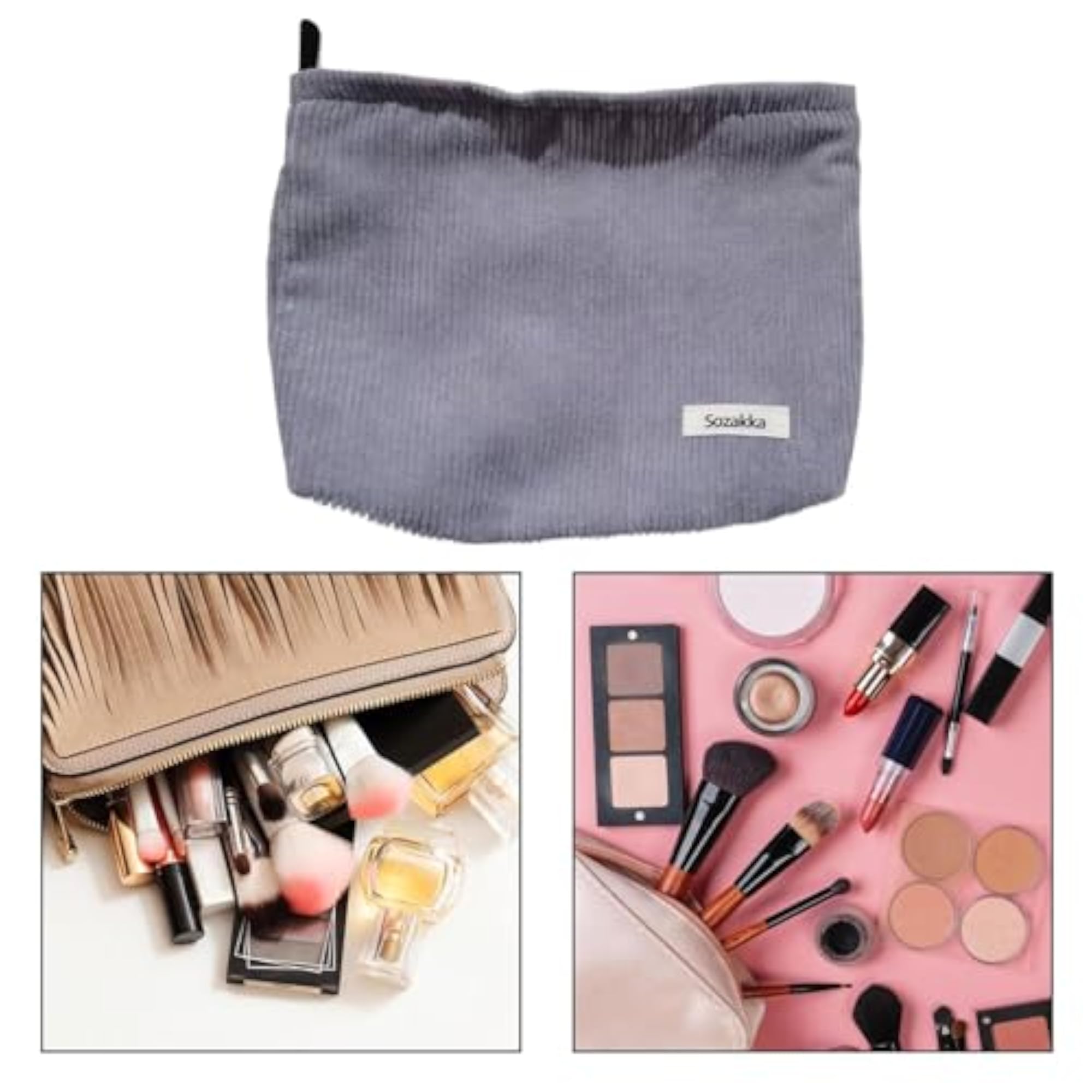 Corduroy Cosmetic Bag Large Capacity Makeup Bag