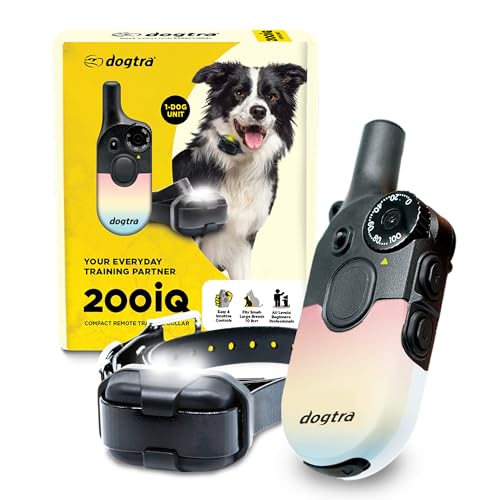 Image of Dogtra 200iQ Remote Training E Collar - 100 Levels, Tone, Vibration, 1 /2 Mile Range - Compact, Waterproof, One-Handed Control for Dogs 10 lbs+ - Lightweight Design for Daily Training - Sunset