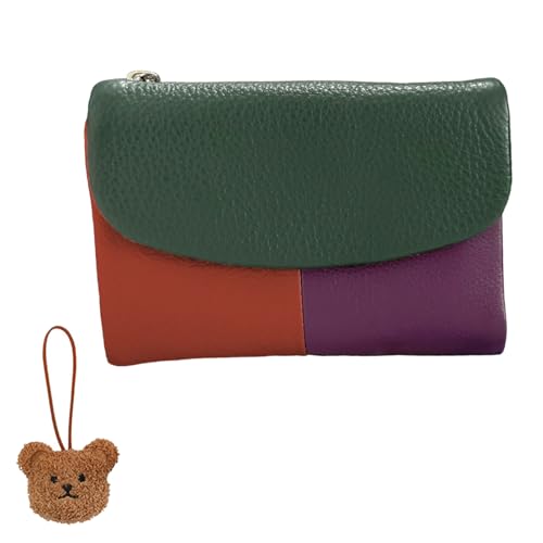 Precious Unisex Pebble Real Leather Wallet, Soft Small Leather Wallet for Women, RFID Anti-theft and Waterproof Purse (#30)