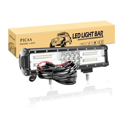 Barra de luz led 12V para todoterreno coche 4x4 offroad ATV y tractor de 180W y 31CM