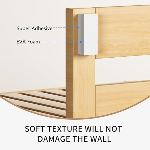 Image of 18Pcs Headboard Stoppers for Wall, IPEROT EVA Foam Anti Shake Furniture Pads, 8Pcs (15mm) + 10Pcs (5mm) Wall Protector, Bed Noise Stoppers, Anti-Vibration and Headboard Bumpers, Felt Couch Stoppers