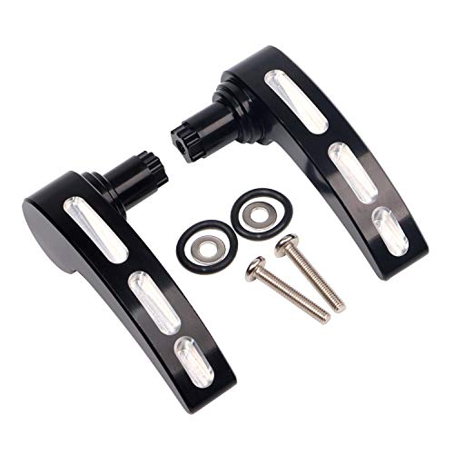 Black CNC Saddlebag Latch Covers Lever Lid Lifter for Harley Touring Road Glide Electra Glide Street Glide Road King 2014-2023