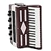 Respicefinem Exquisite 6cm Miniature Red Accordion Model Handcrafted Wooden Musical Instrument Replica with Box Ornament Collectible for Music Lovers