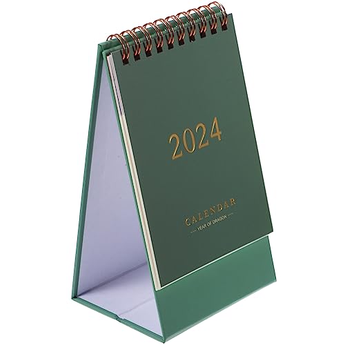 Gadpiparty Small Desk Calendar 2024, July 2023 to Dec 2024 Standing Planner Calendar Mini Calendar Desktop Table Calendar for Office Home, 6.29 in, Green