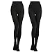 Produktbild MANZI Damen Schwarz Strumpfhosen 2er Pack Blickdichte, 400 DEN, Schwarz, XL