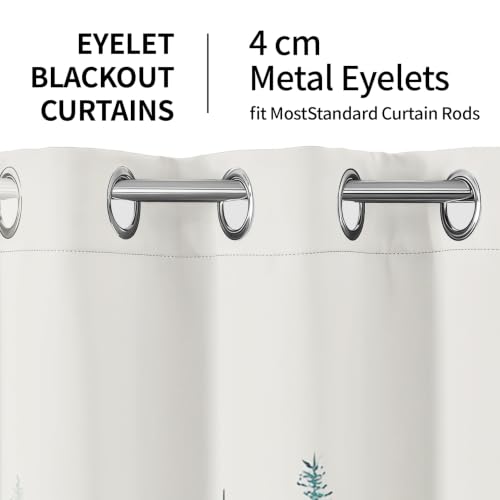 Rideau occultant forêt brumeuse arbre vert isolant thermique 2pc - 5