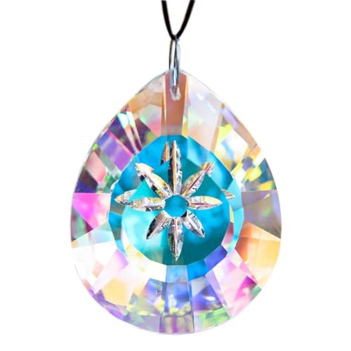 Attrape-soleil en cristal arc-en-ciel pour fenêtre, pendentif en forme de goutte en verre, prismes de 76 mm