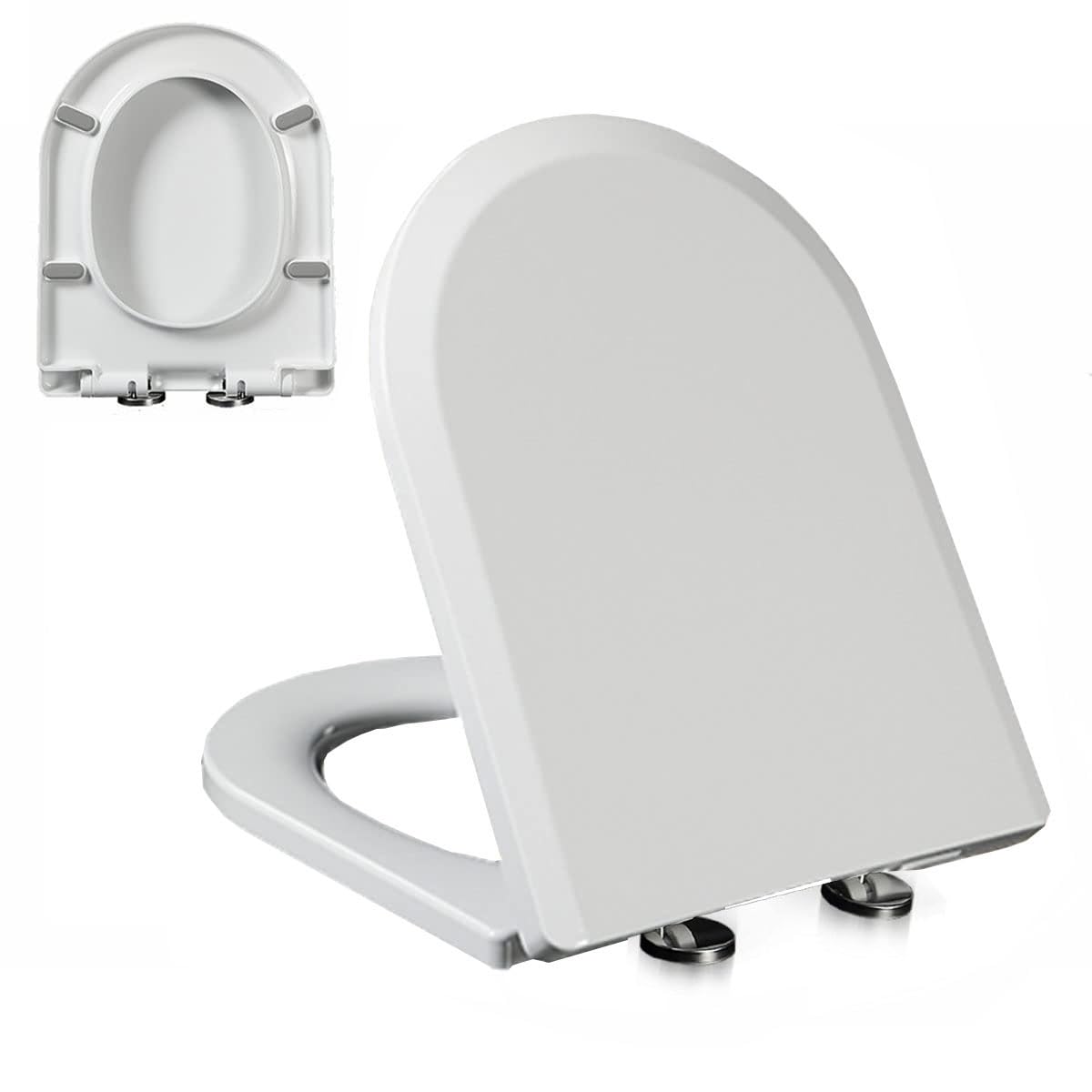 Soft Close Close Toilet seat, Adjustable Release Release cleanwhite, Lightweight, Durable, Portable, User-Friendly, Compact, Shaped, urea, Formaldehyde
