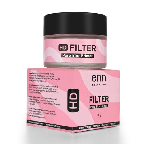 Image of ENN Beauty HD Filter Pore Blur Primer 15g - Instantly Blurs Pores, Reduces Fine Lines, Hydrating, Vegan, Cruelty-Free, Non-Sticky & Lightweight.