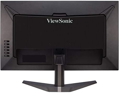 Артка view -ныкы ViewSonic VX2758-2KP-MHD monitor with the stand attached, showing the ViewSonic logo and control buttons on the left side.